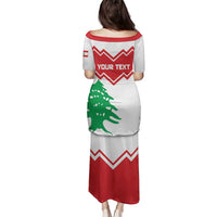 Personalized Lebanon Independence Day Family Matching Puletasi and Hawaiian Shirt Cedrus libani - Wonder Print Shop