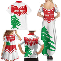 Personalized Lebanon Independence Day Family Matching Summer Maxi Dress and Hawaiian Shirt Cedrus libani - Wonder Print Shop