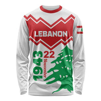 Personalized Lebanon Independence Day Long Sleeve Shirt Cedrus libani - Wonder Print Shop