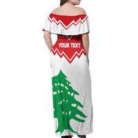 Personalized Lebanon Independence Day Off Shoulder Maxi Dress Cedrus libani - Wonder Print Shop