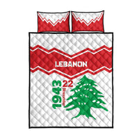 Lebanon Independence Day Quilt Bed Set Cedrus libani - Wonder Print Shop