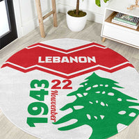 Lebanon Independence Day Round Carpet Cedrus libani