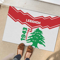 Lebanon Independence Day Rubber Doormat Cedrus libani - Wonder Print Shop