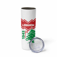 Personalized Lebanon Independence Day Skinny Tumbler Cedrus libani - Wonder Print Shop