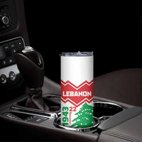 Personalized Lebanon Independence Day Skinny Tumbler Cedrus libani - Wonder Print Shop