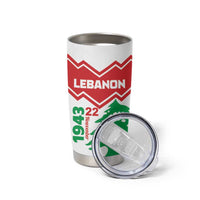Personalized Lebanon Independence Day Tumbler Cup Cedrus libani - Wonder Print Shop