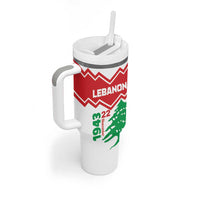 Personalized Lebanon Independence Day Tumbler With Handle Cedrus libani - Wonder Print Shop