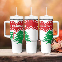 Personalized Lebanon Independence Day Tumbler With Handle Cedrus libani - Wonder Print Shop