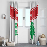 Lebanon Independence Day Window Curtain Cedrus libani - Wonder Print Shop