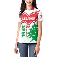 Personalized Lebanon Independence Day Women Polo Shirt Cedrus libani - Wonder Print Shop