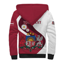Personalized Latvia Sherpa Hoodie Dievs sveti Latviju - Wonder Print Shop