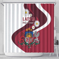 Latvia Shower Curtain Dievs sveti Latviju