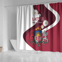 Latvia Shower Curtain Dievs sveti Latviju