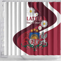 Latvia Shower Curtain Dievs sveti Latviju