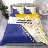 Bosnia and Herzegovina Bedding Set Stars With Golden Lily - Wonder Print Shop