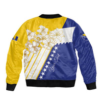 Personalized Bosnia and Herzegovina Bomber Jacket Stars With Golden Lily - Wonder Print Shop