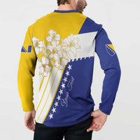 Personalized Bosnia and Herzegovina Button Sweatshirt Stars With Golden Lily - Wonder Print Shop