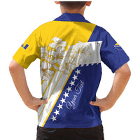 Personalized Bosnia and Herzegovina Family Matching Mermaid Dress and Hawaiian Shirt Stars With Golden Lily - Wonder Print Shop