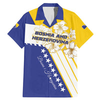 Personalized Bosnia and Herzegovina Family Matching Mermaid Dress and Hawaiian Shirt Stars With Golden Lily - Wonder Print Shop