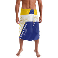 Personalized Bosnia and Herzegovina Lavalava Stars With Golden Lily - Wonder Print Shop