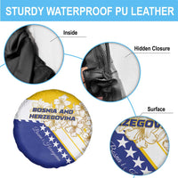 Bosnia and Herzegovina Spare Tire Cover Stars With Golden Lily - Wonder Print Shop