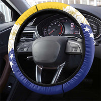 Bosnia and Herzegovina Steering Wheel Cover Stars With Golden Lily - Wonder Print Shop