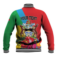 Personalised Barbuda Baseball Jacket Frigate Bird Tropical Style