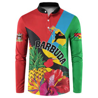 Personalised Barbuda Button Sweatshirt Frigate Bird Tropical Style