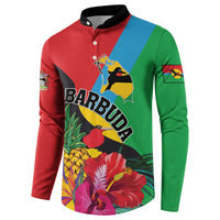 Personalised Barbuda Button Sweatshirt Frigate Bird Tropical Style