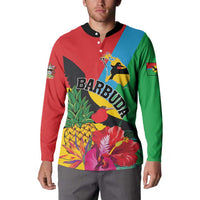 Personalised Barbuda Button Sweatshirt Frigate Bird Tropical Style
