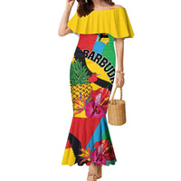 Personalised Barbuda Family Matching Mermaid Dress and Hawaiian Shirt Frigate Bird Tropical Style