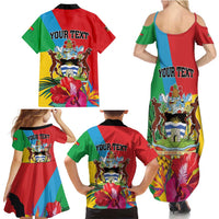 Personalised Barbuda Family Matching Summer Maxi Dress and Hawaiian Shirt Frigate Bird Tropical Style - Wonder Print Shop