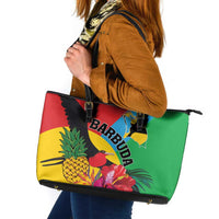 Barbuda Leather Tote Bag Frigate Bird Tropical Style
