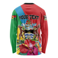 Personalised Barbuda Long Sleeve Shirt Frigate Bird Tropical Style - Wonder Print Shop