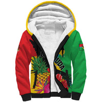 Personalised Barbuda Sherpa Hoodie Frigate Bird Tropical Style - Wonder Print Shop