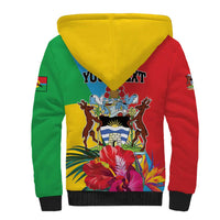 Personalised Barbuda Sherpa Hoodie Frigate Bird Tropical Style - Wonder Print Shop