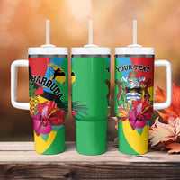 Personalised Barbuda Tumbler With Handle Frigate Bird Tropical Style - Wonder Print Shop