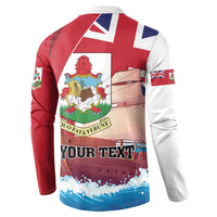 Personalised Bermuda Button Sweatshirt Quo Fata Ferunt