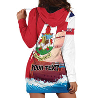 Personalised Bermuda Hoodie Dress Quo Fata Ferunt - Wonder Print Shop