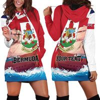 Personalised Bermuda Hoodie Dress Quo Fata Ferunt - Wonder Print Shop