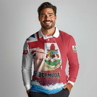 Personalised Bermuda Long Sleeve Polo Shirt Quo Fata Ferunt - Wonder Print Shop