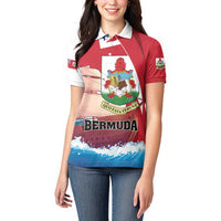 Personalised Bermuda Women Polo Shirt Quo Fata Ferunt - Wonder Print Shop