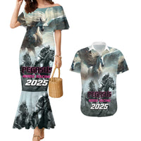 Personalized Pegasus Horse Racing 2025 Couples Matching Mermaid Dress and Hawaiian Shirt Soar to Victory