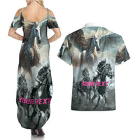Personalized Pegasus Horse Racing 2025 Couples Matching Summer Maxi Dress and Hawaiian Shirt Soar to Victory