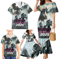 Personalized Pegasus Horse Racing 2025 Family Matching Mermaid Dress and Hawaiian Shirt Soar to Victory