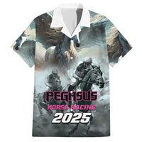 Personalized Pegasus Horse Racing 2025 Family Matching Short Sleeve Bodycon Dress and Hawaiian Shirt Soar to Victory - Wonder Print Shop