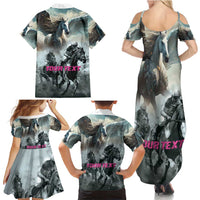 Personalized Pegasus Horse Racing 2025 Family Matching Summer Maxi Dress and Hawaiian Shirt Soar to Victory - Wonder Print Shop