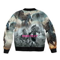 Personalized Pegasus Horse Racing 2025 Sleeve Zip Bomber Jacket Soar to Victory - Wonder Print Shop