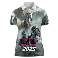 Personalized Pegasus Horse Racing 2025 Women Polo Shirt Soar to Victory - Wonder Print Shop