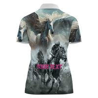 Personalized Pegasus Horse Racing 2025 Women Polo Shirt Soar to Victory - Wonder Print Shop